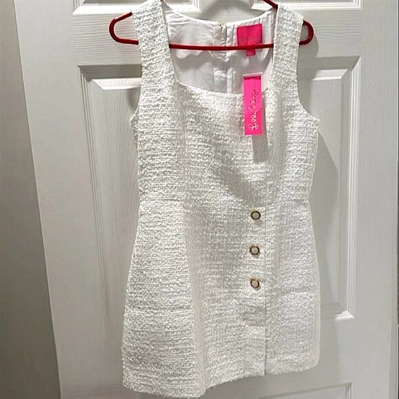 Lilly Pulitzer Kalinara Skirted Romper in Resort White NWT - Size 12 - Picture 8 of 11